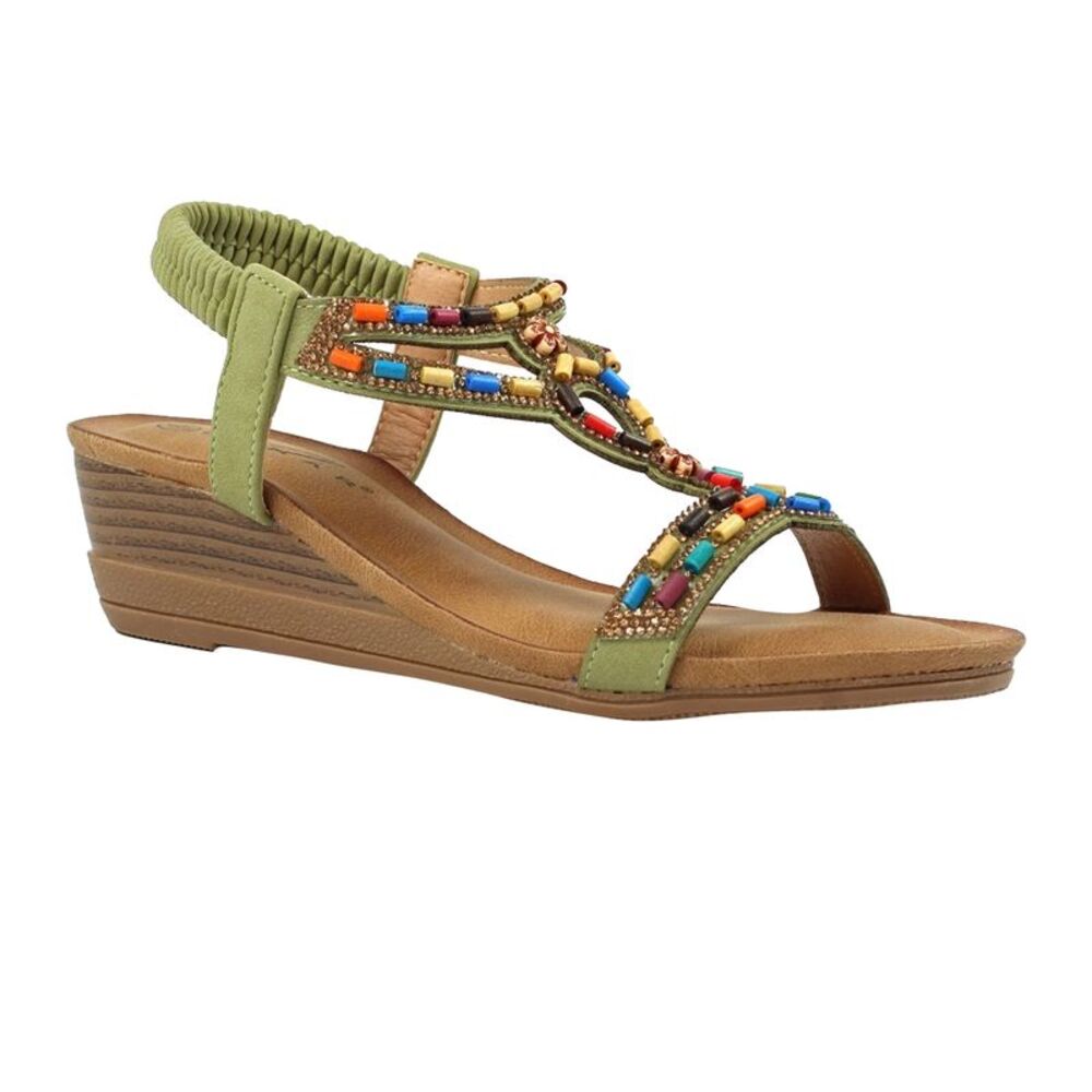 Lunar Womens/Ladies Epsom Sandals / Green